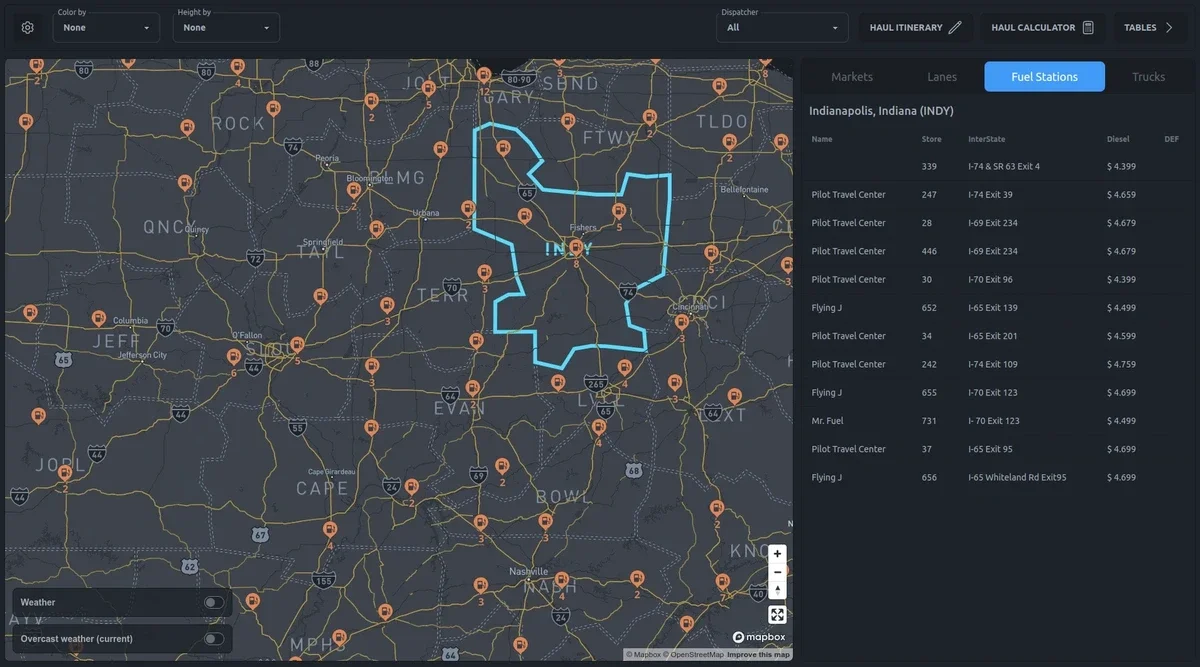 Map dashboard for freight logistics, image 10