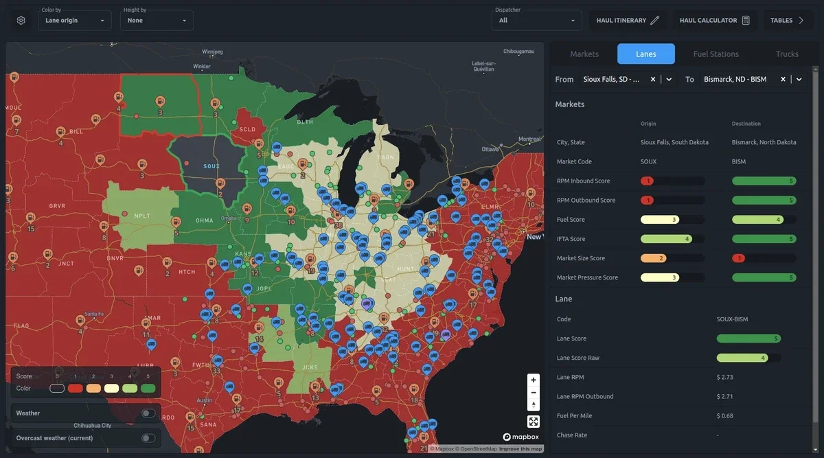 Map dashboard for freight logistics, image 2