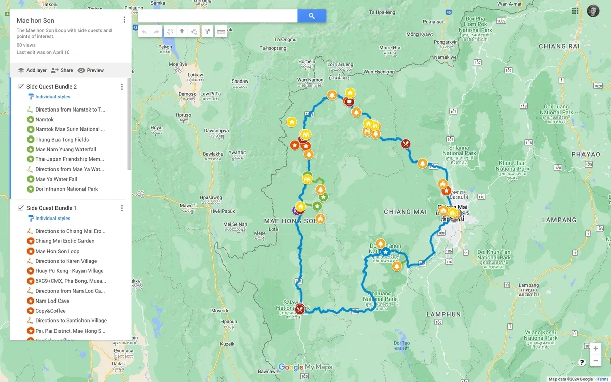 Adventure maps for a Southeast Asia travel guide, image 2