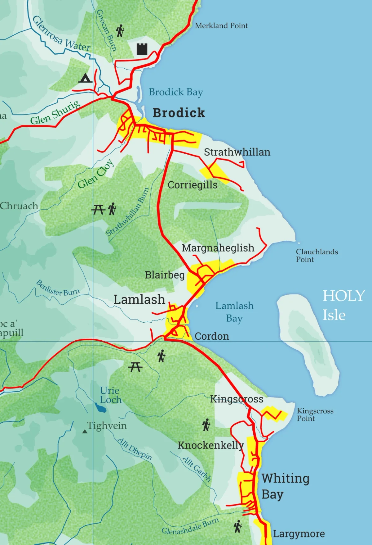 Arran topographic map for tourists, image 3