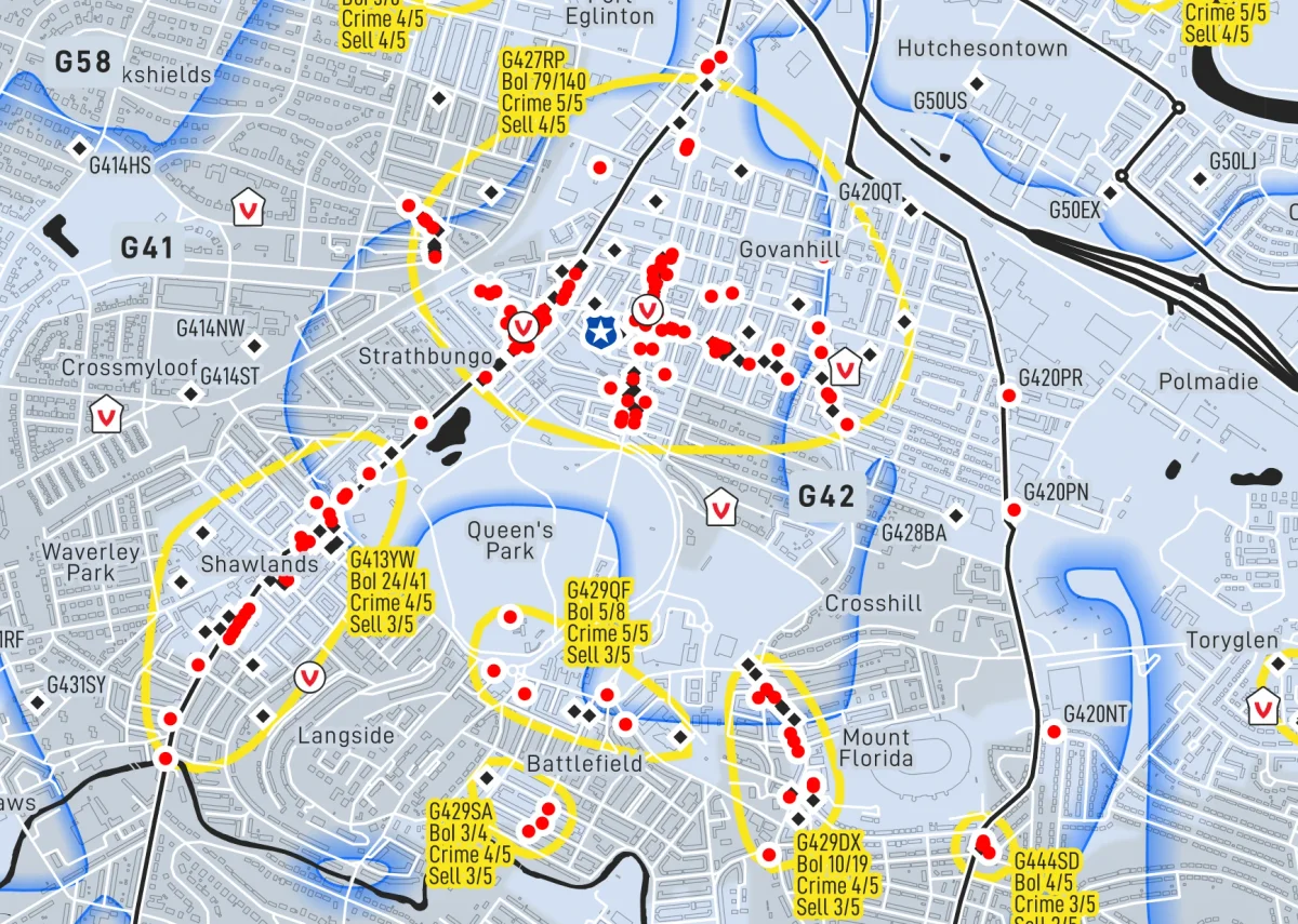 Market penetration map for a security provider, image 2