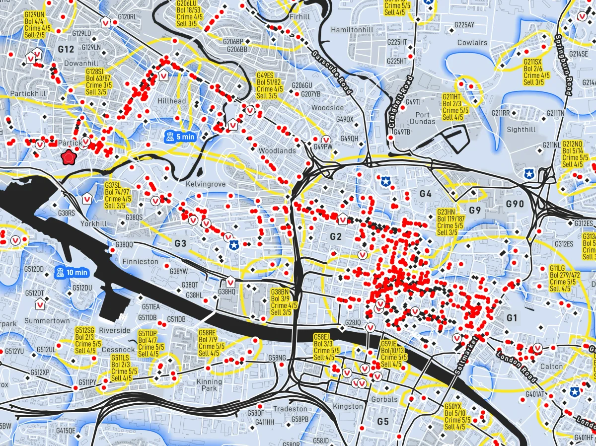 Market penetration map for a security provider, image 3