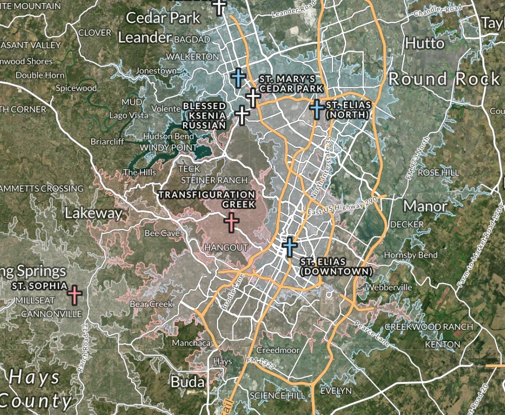 Site-selection maps for a church in Texas, image 2