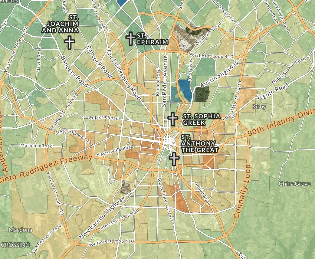 Site-selection maps for a church in Texas, image 3