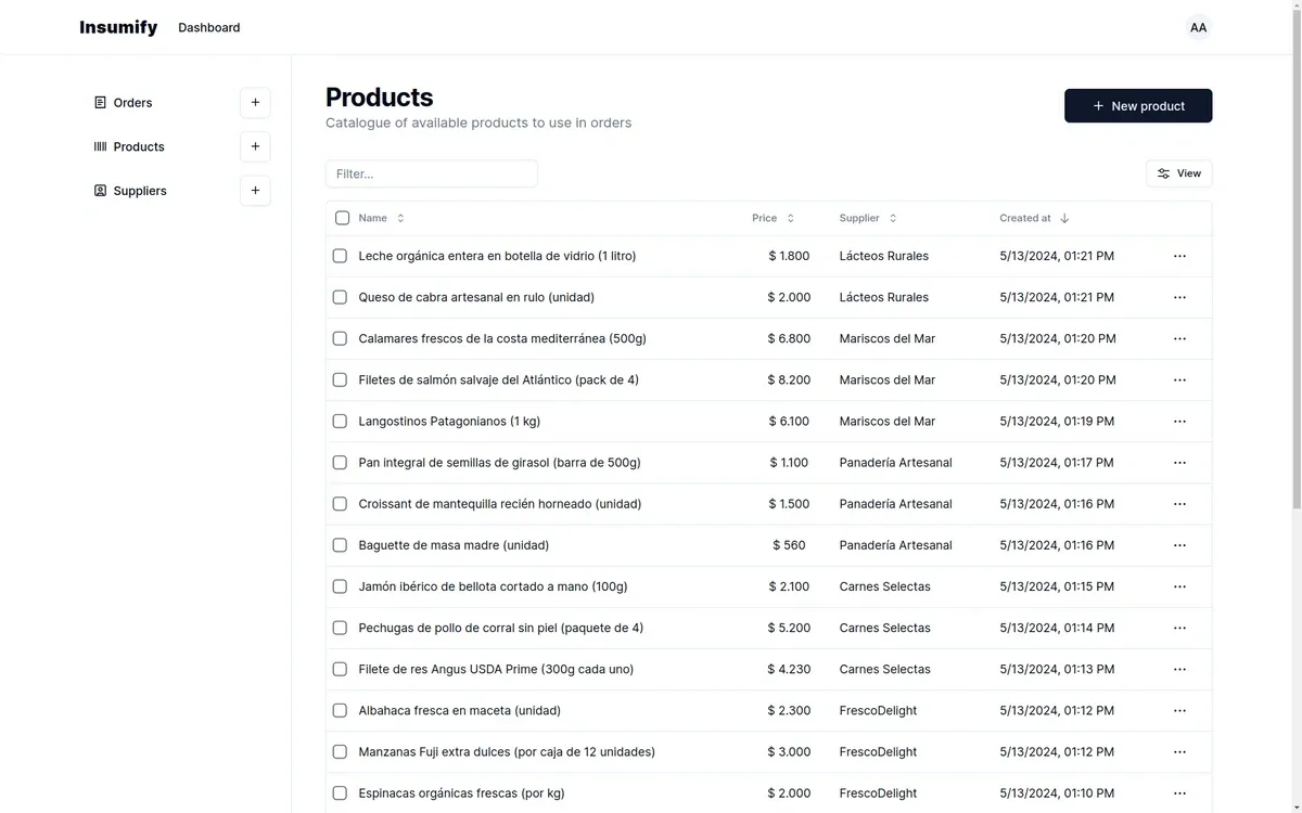Insumify order management platform, image 2