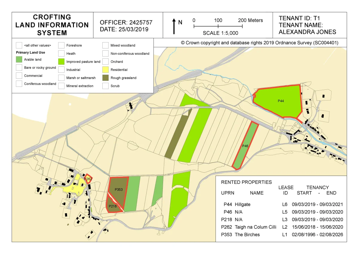 Land plot database