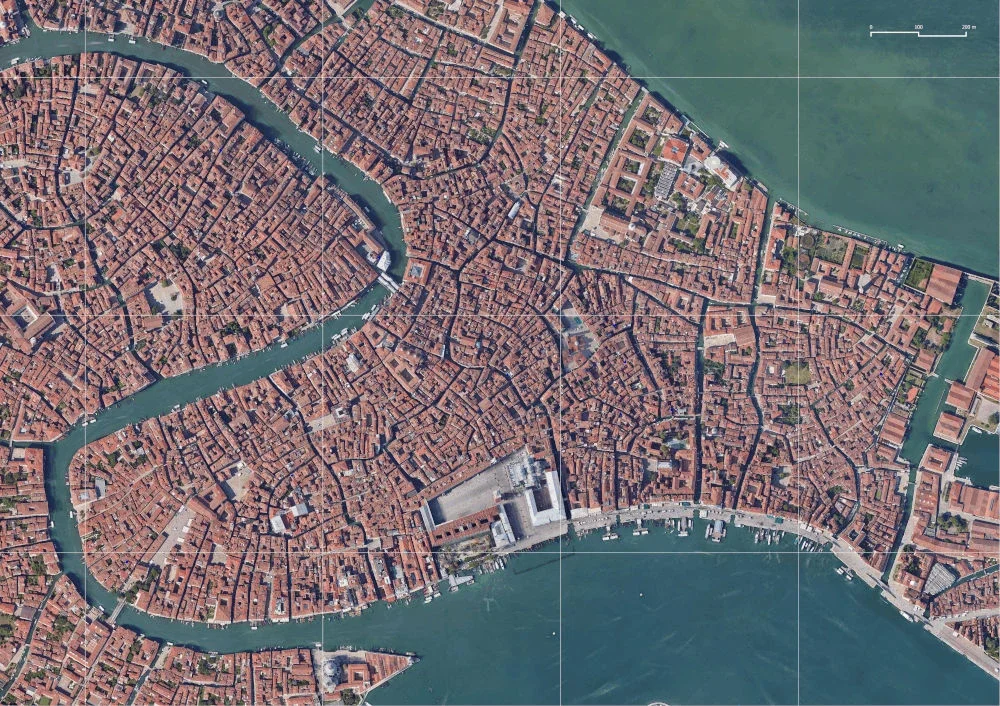 Backdrop maps for an art project in Venice