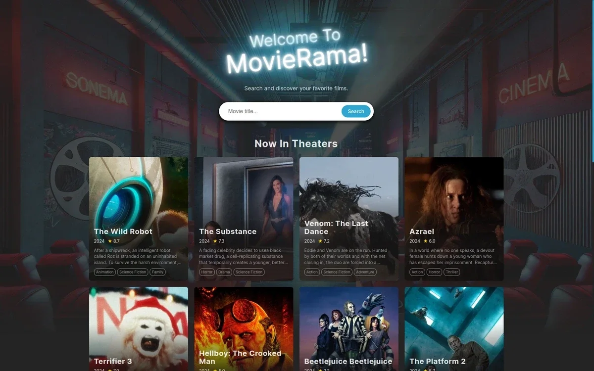 Movie catalogue in vanilla JS