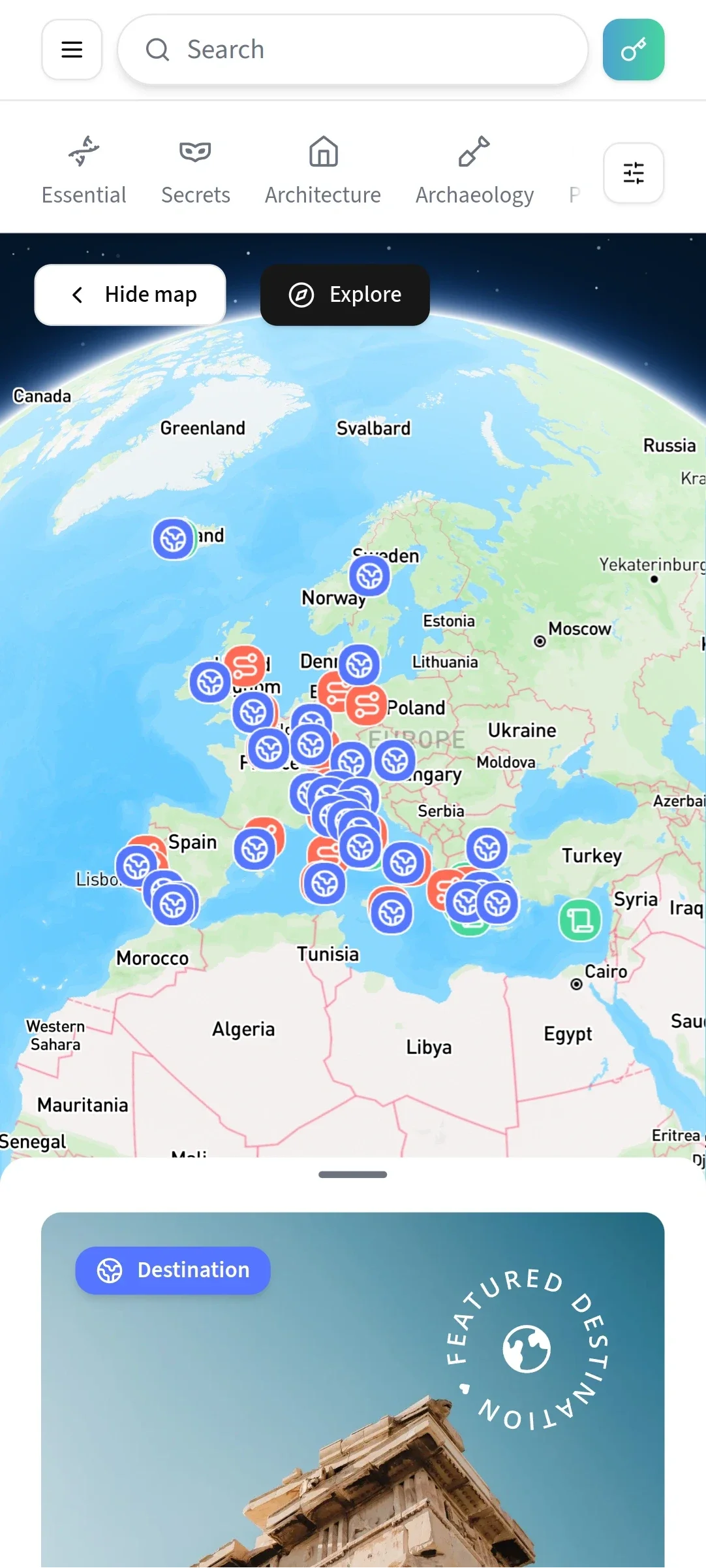 Ptolemy cultural travel app, image 15