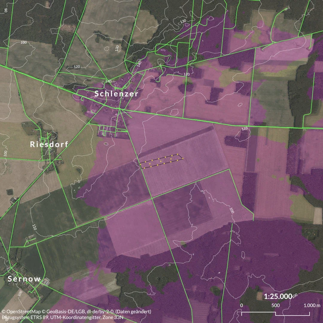 Solar park visibility analysis