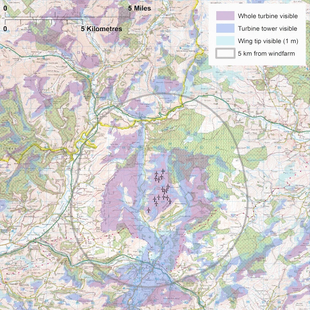 Windfarm visual impact analysis, image 2