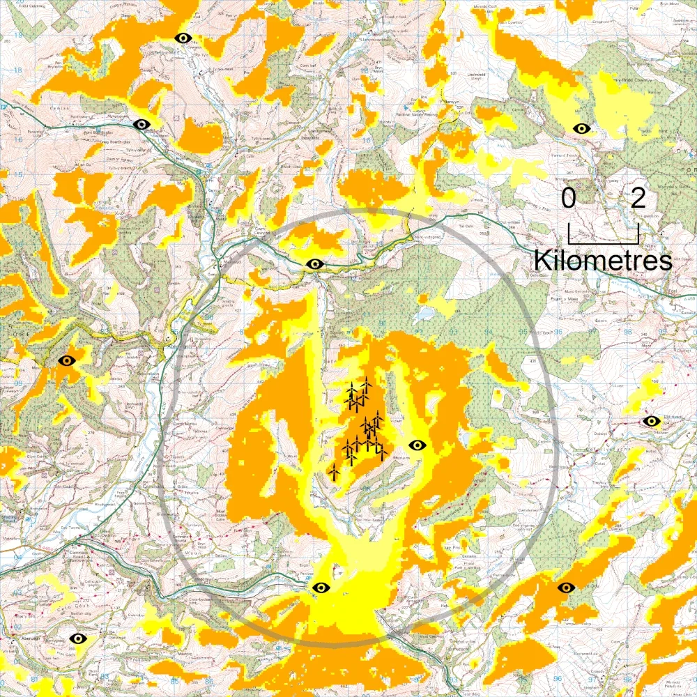 Windfarm visual impact analysis, image 3