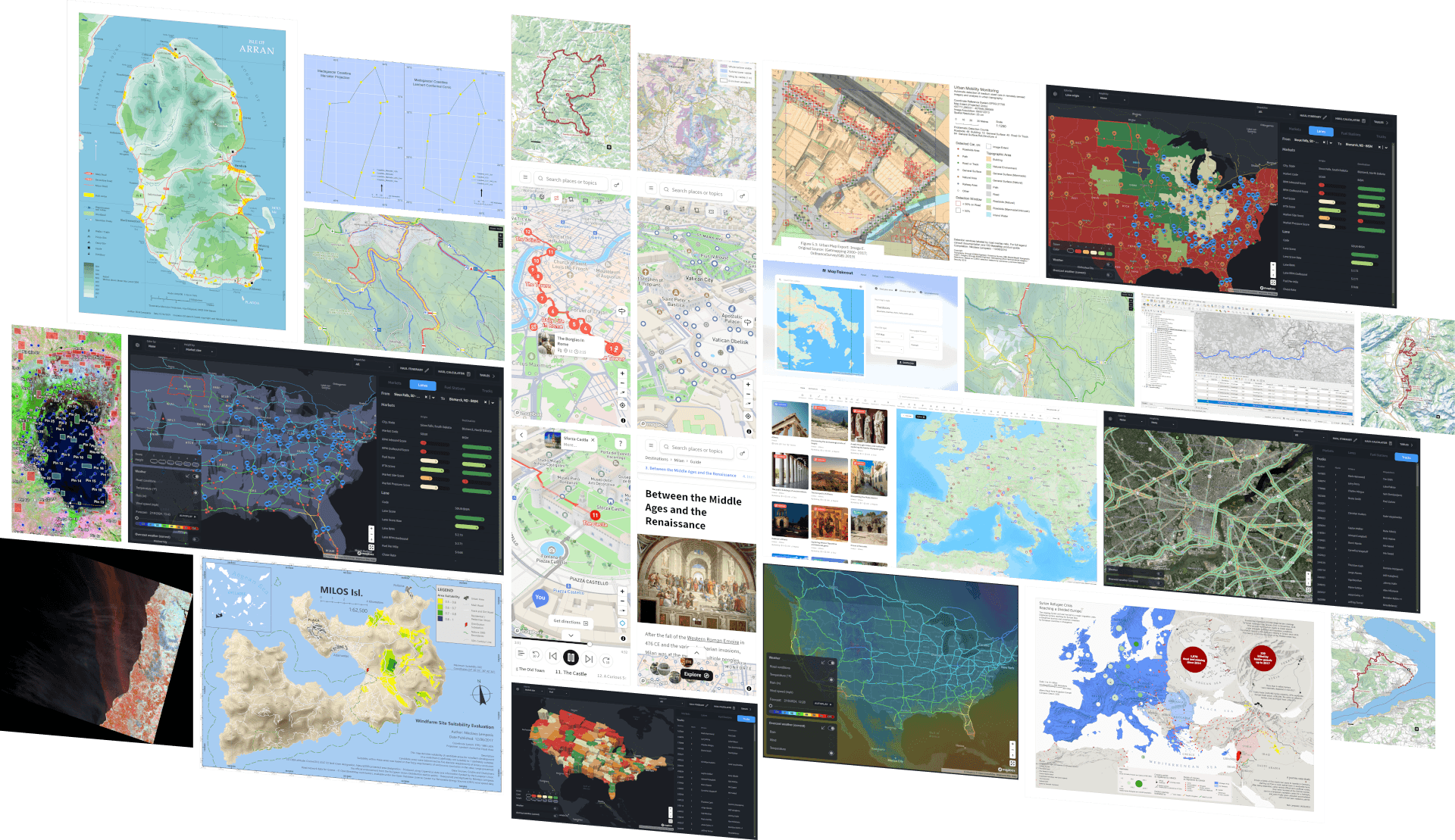 Banner with project photo collage